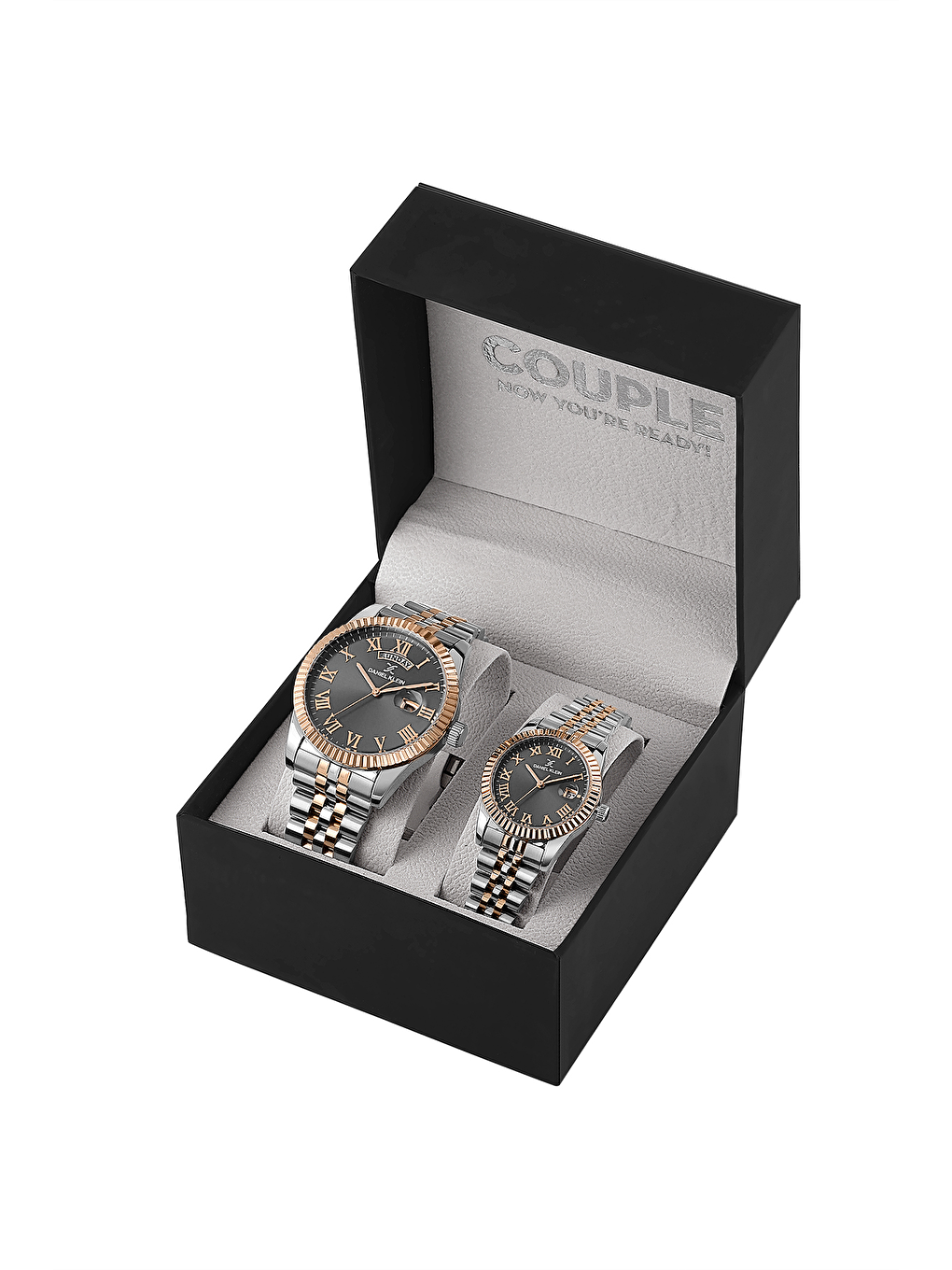 Gri DKE.1.10817-8 Pair Kadın Kol Saati