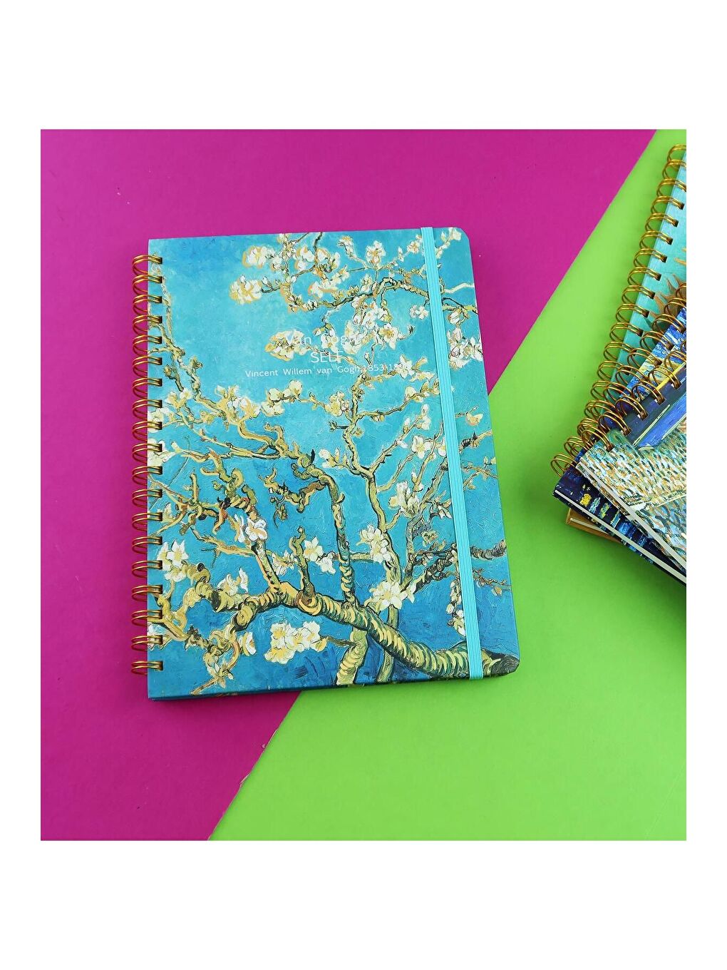 Van Gogh Tasarımlı Spiralli B5 80 Yaprak Defter BM-1716