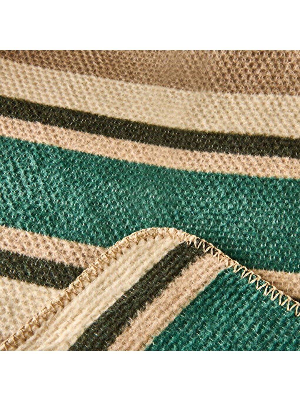 Soft Huzra Pamuklu Tv Battaniyesi - Yeşil - 130x170 cm-2