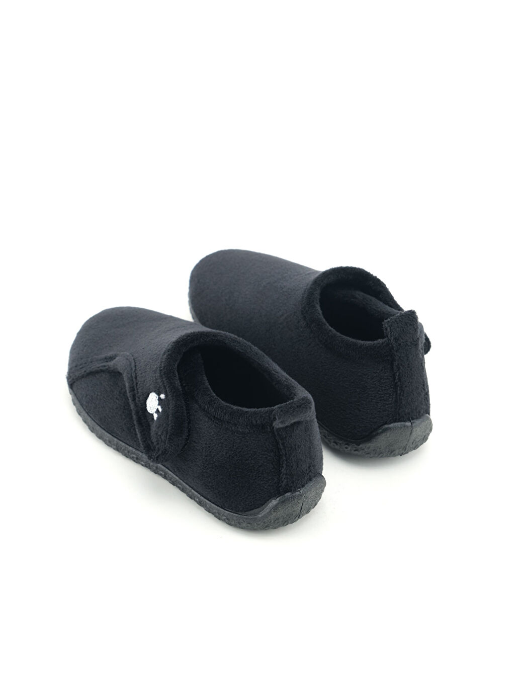 Siyah Kışlık Erkek Çocuk Rahat Taban Cırt Cırtlı Ayarlanabilir Ev Okul Kreş Panduf Ayakkabı-3