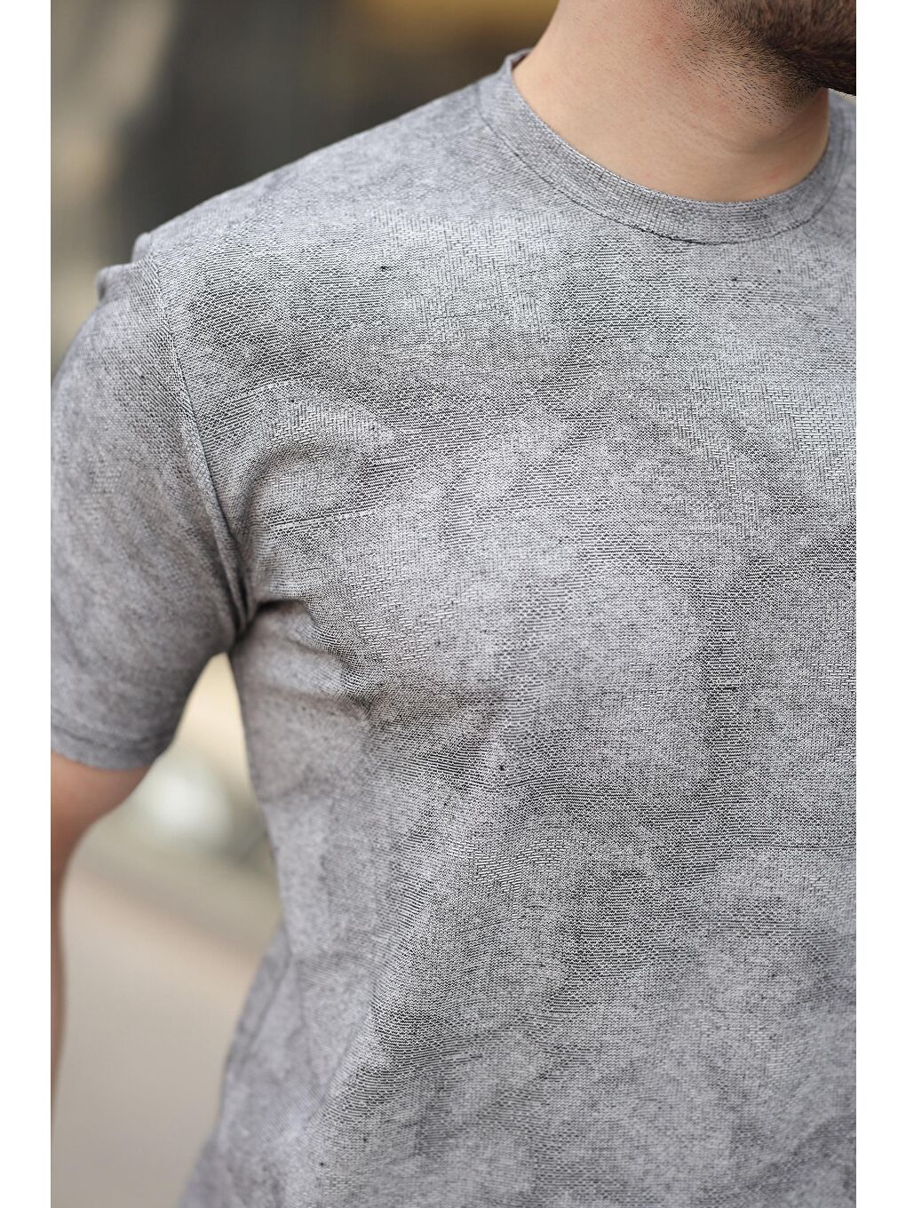 Siyah Basic Erkek T-Shirt E7131-3