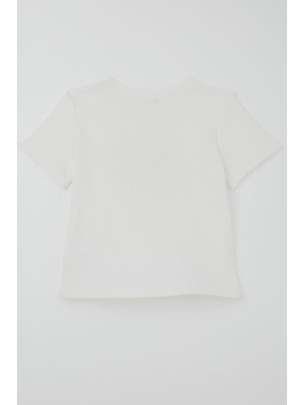 Kız Çocuk Tişört İnci İşlemeli Kelebek Armalı Ekru (9-14 Yaş)-3