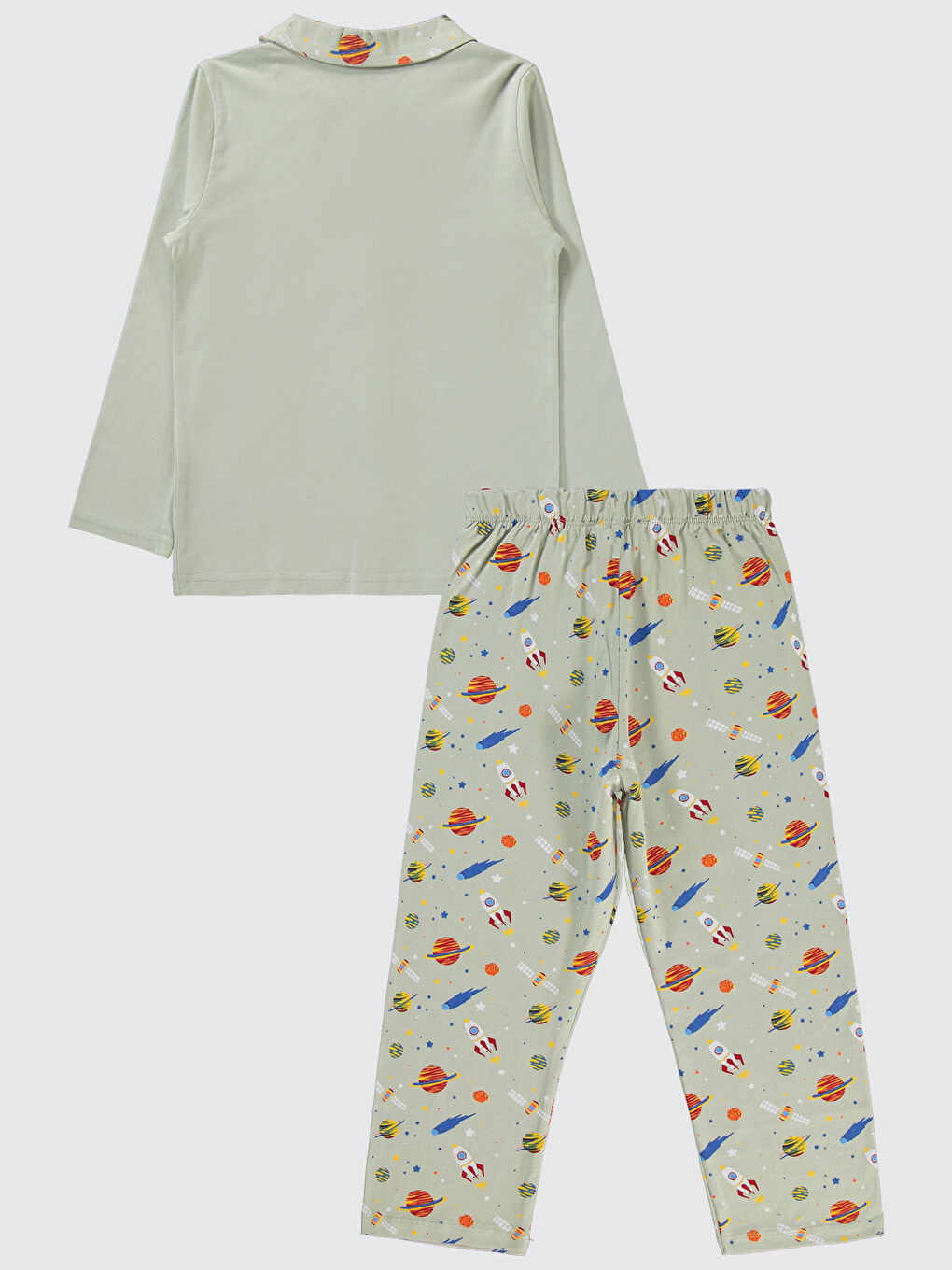 Boys Erkek Çocuk Pijama Takımı 6-9 Yaş Gri-1