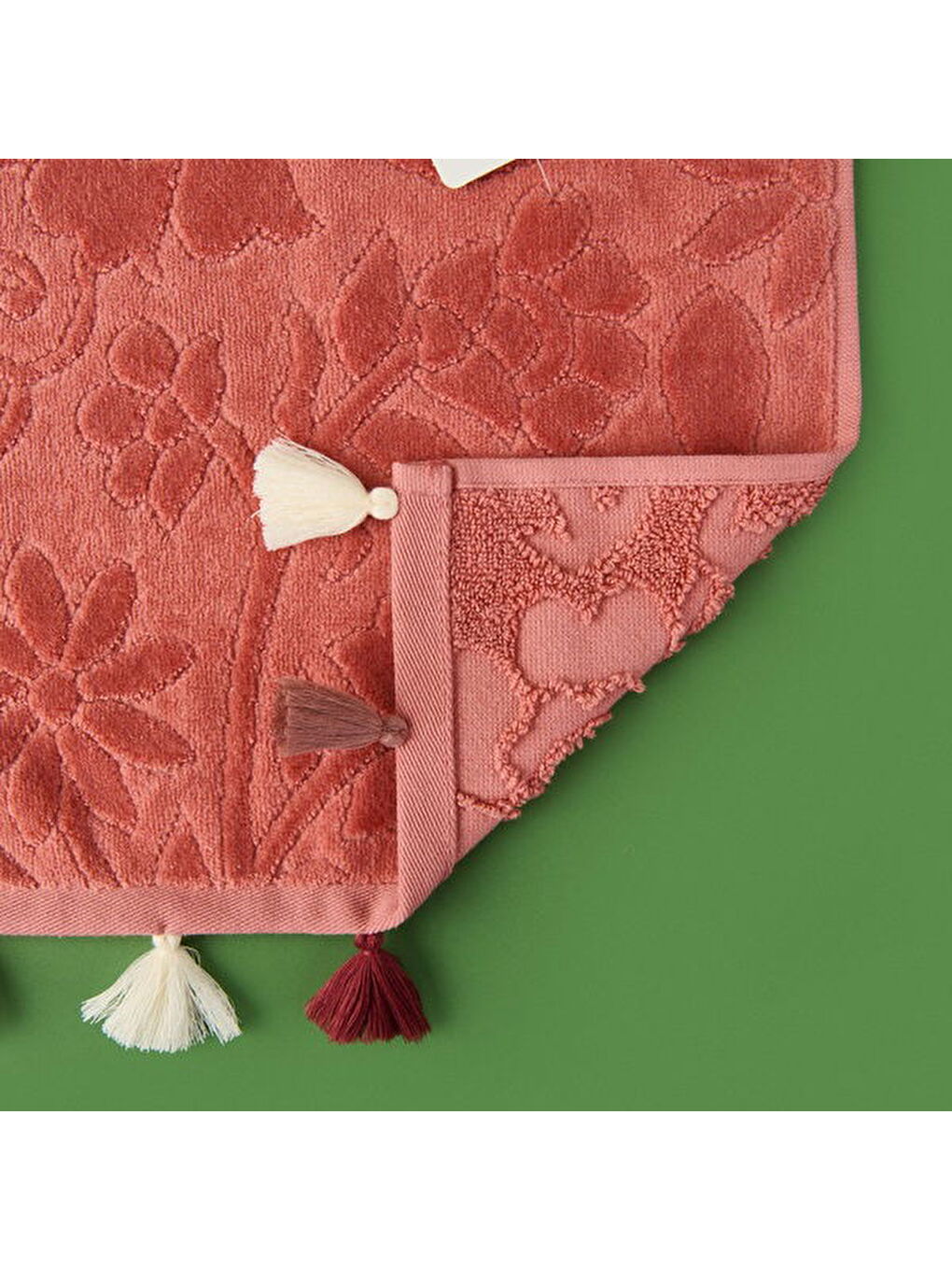 Pembe Soft Granny Summer Flos El Havlusu - Gülkurusu - 30x50 cm-2