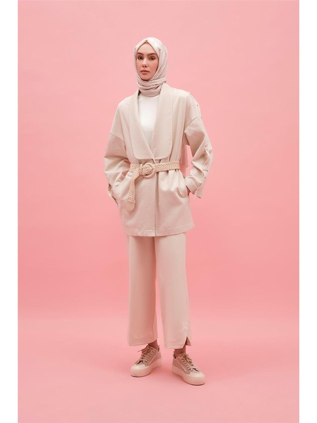 Ekru Apolet Detaylı Ham  Giyçık 25Y5806 Naturel