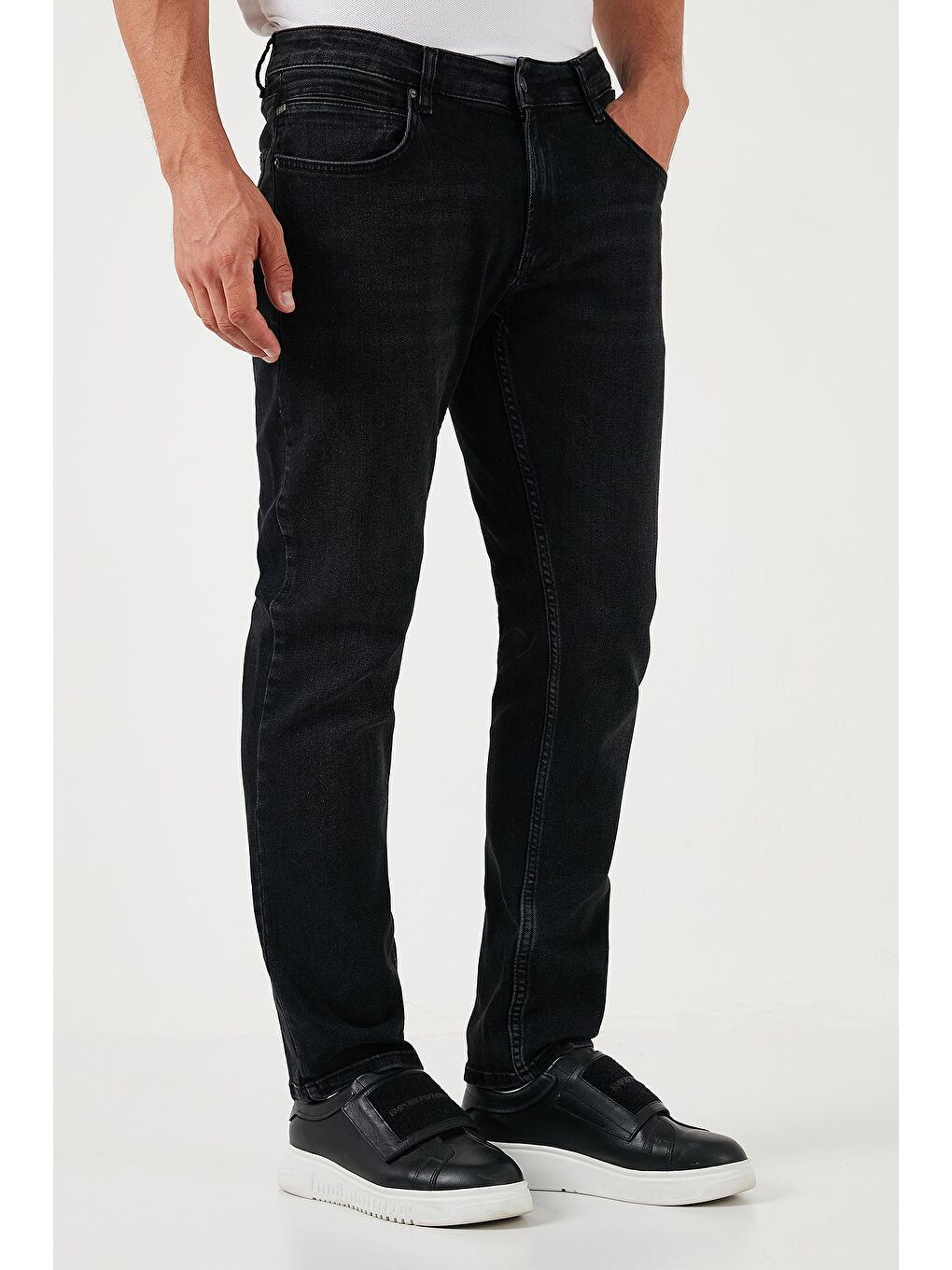 Buratti Siyah Pamuklu Normal Bel Regular Fit Boru Paça Erkek Jeans 2210S16PARMA - 2