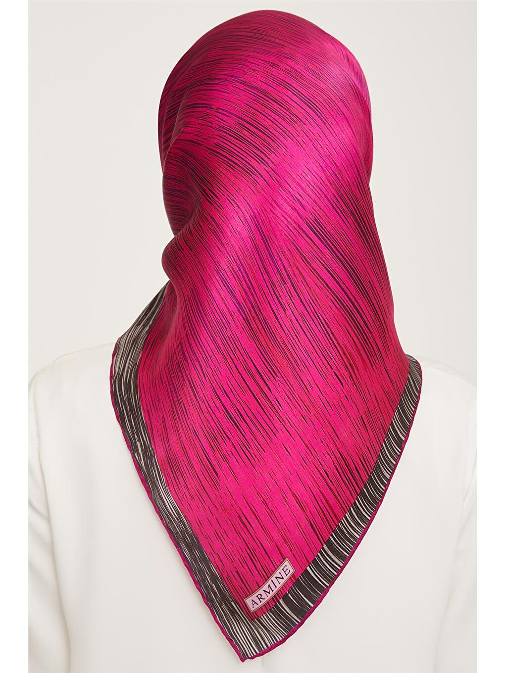 Pembe Sura İpek Eşarp 23Ka9005 1-3