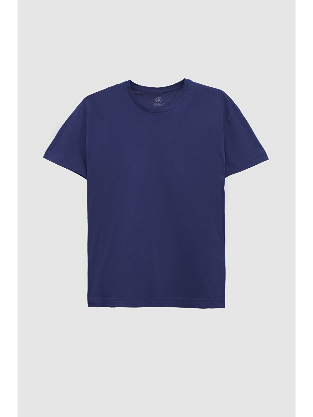 Oversize Mor Bisiklet Yaka %100 Pamuk Tişört-4