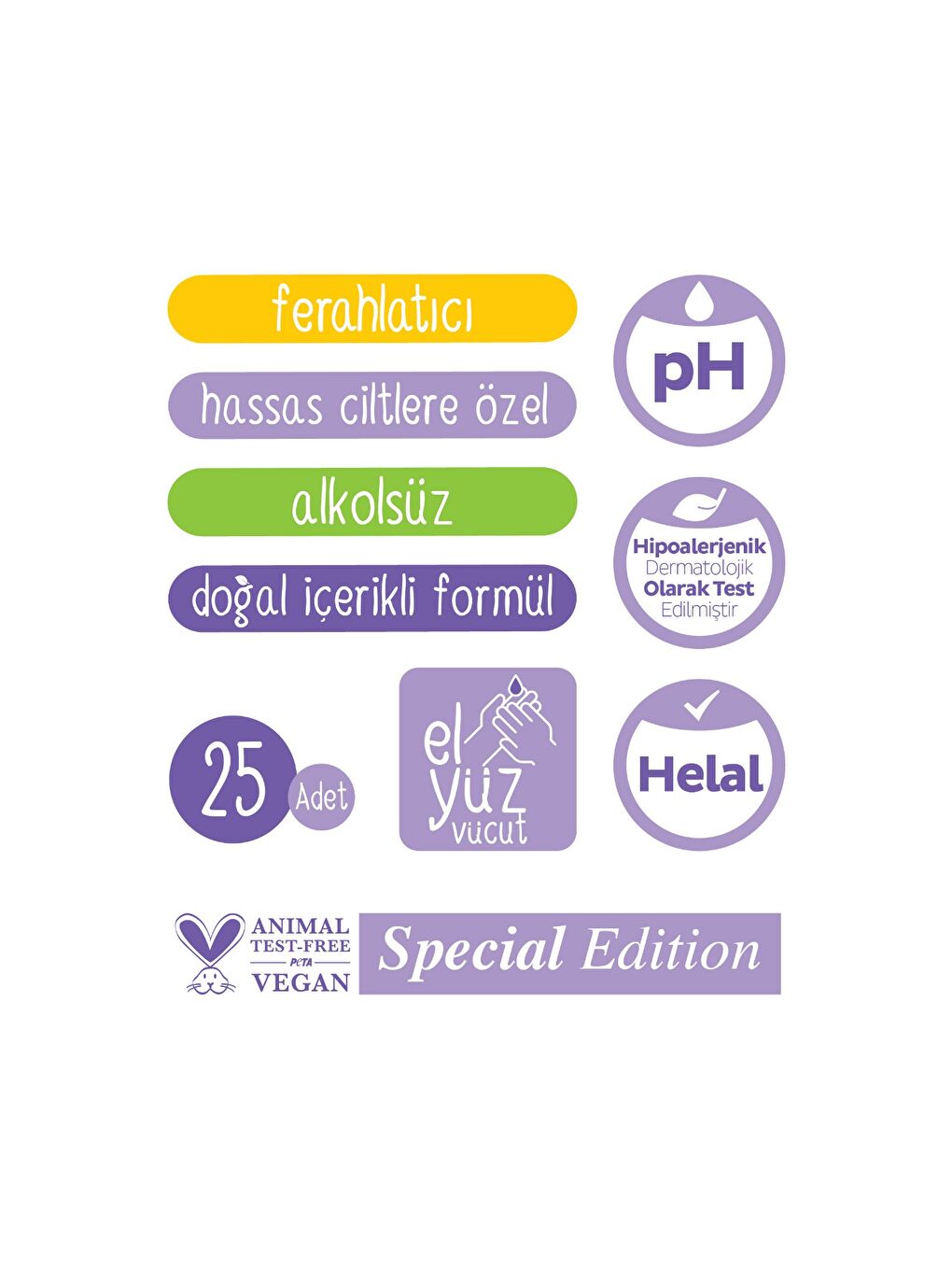 Herbal Kişisel Bakım Havlusu Çanta Boy 25 Yaprak-3