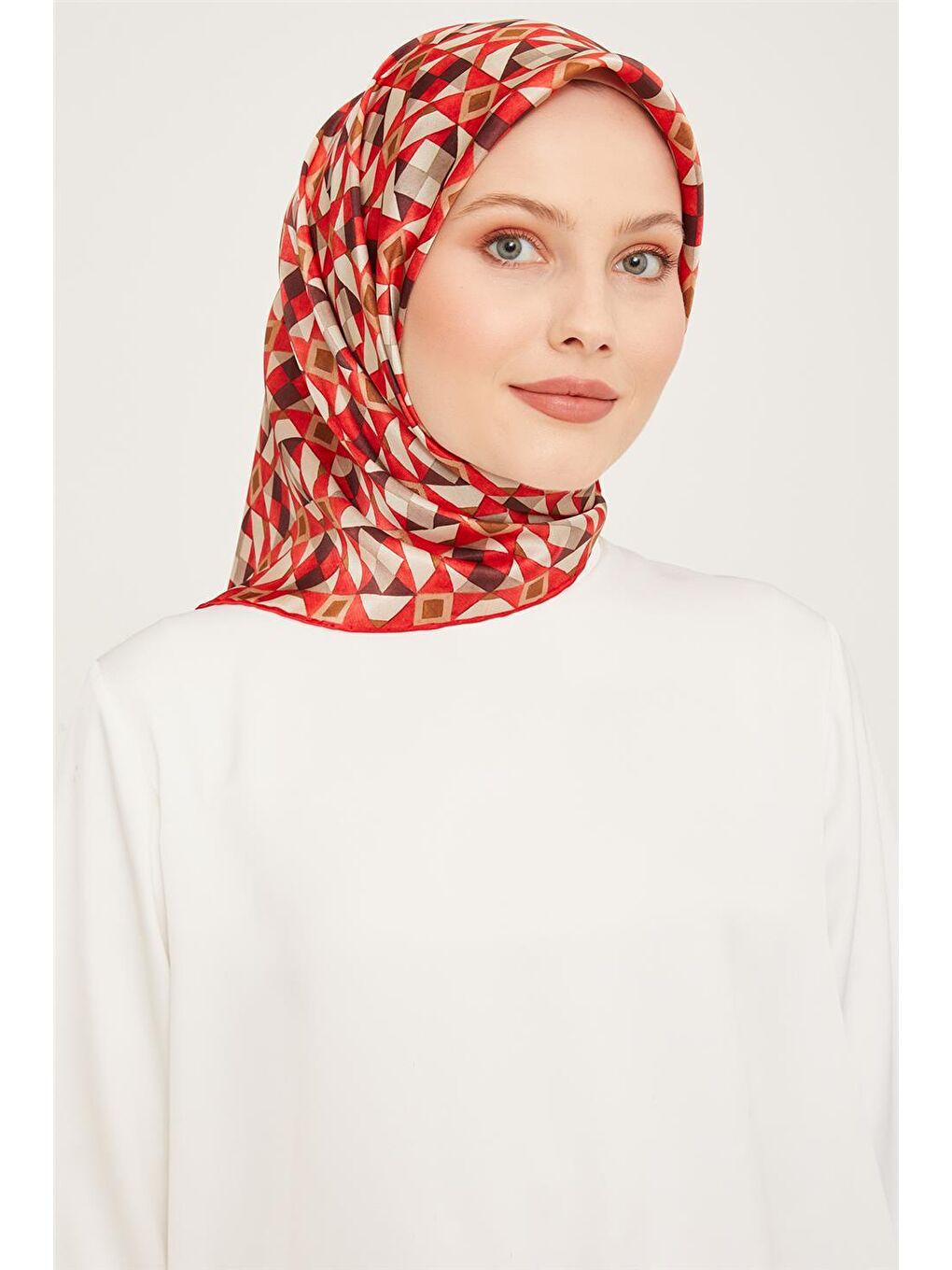 Turuncu Sura İpek Eşarp 23Ka9045 50