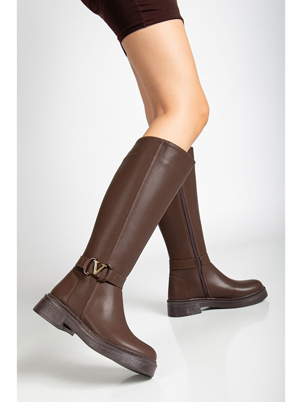 Kahverengi Amiraa Soğuk Geçirmez Kışlık Kadın Çizme-2