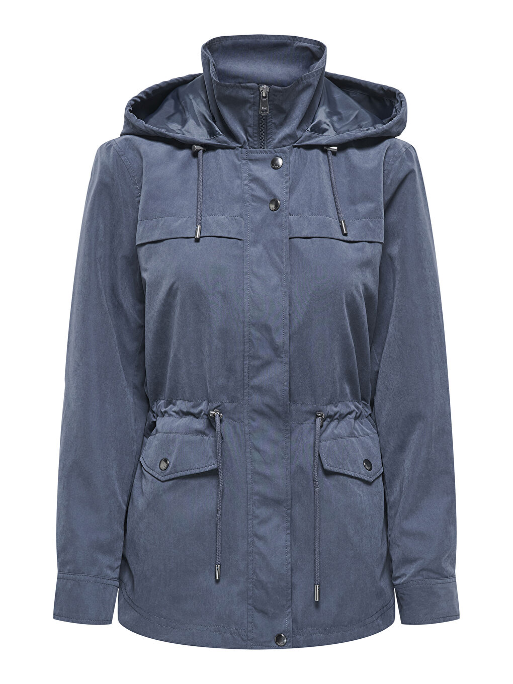 Only Indigo Onlnewstarline Regular Fit Kapüşonlu Cepli Mevsimlik Kadın Mont 15218612 - 5
