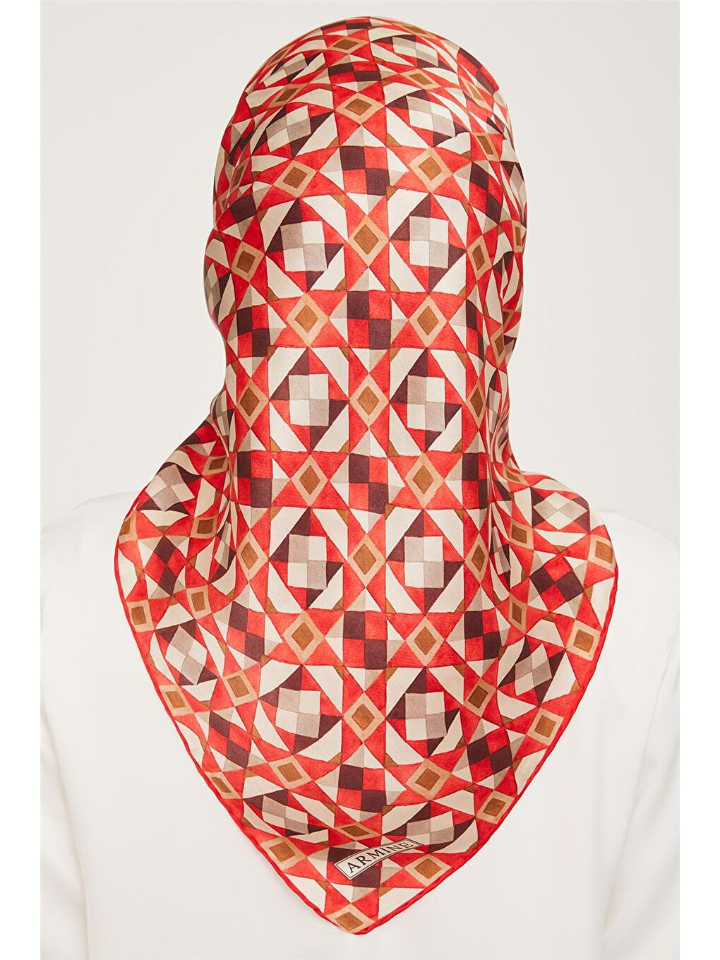 Turuncu Sura İpek Eşarp 23Ka9045 50-3