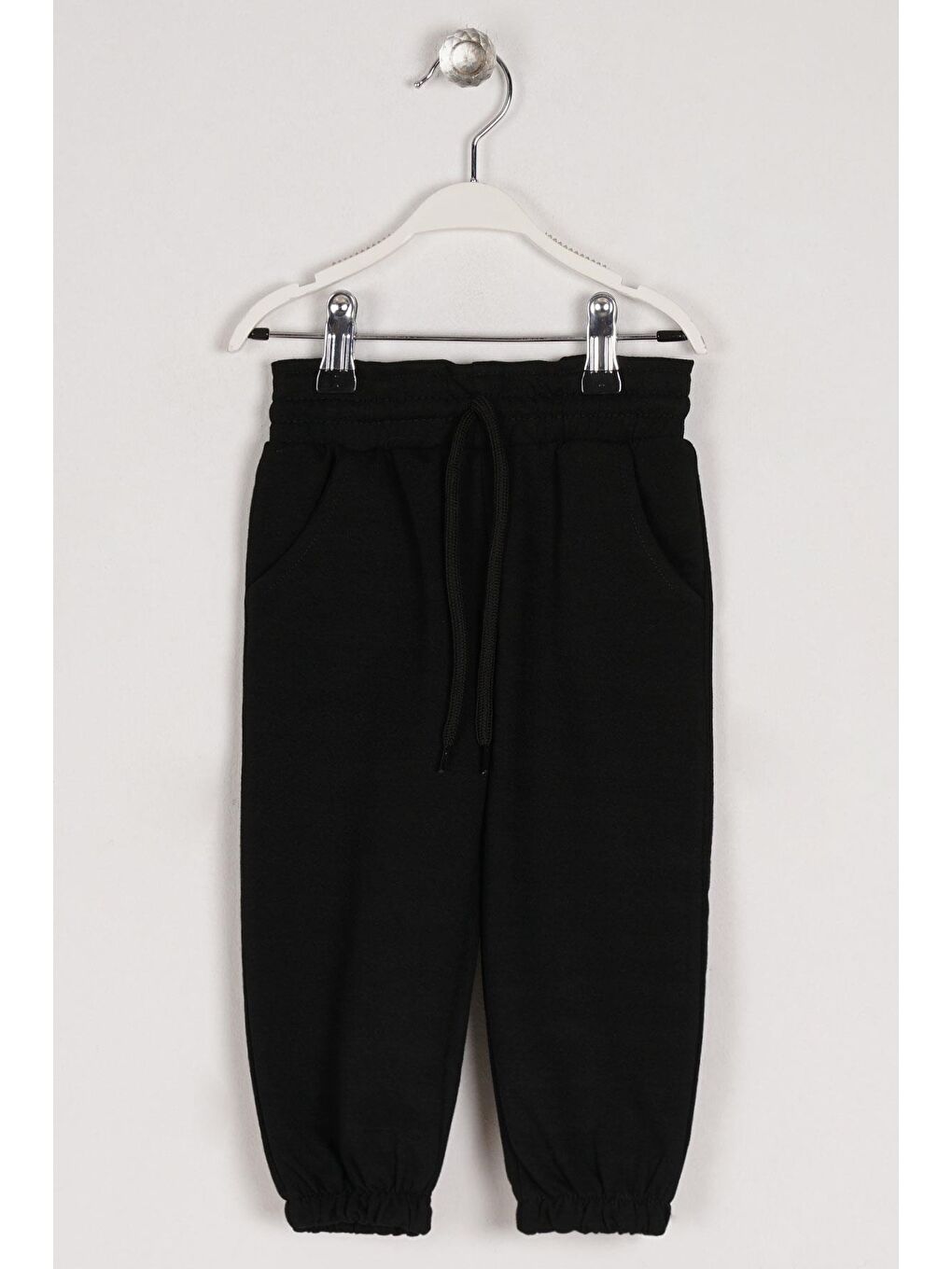 Lastik Paçalı Siyah Renk Kız Çocuk Eşofman Tek Alt