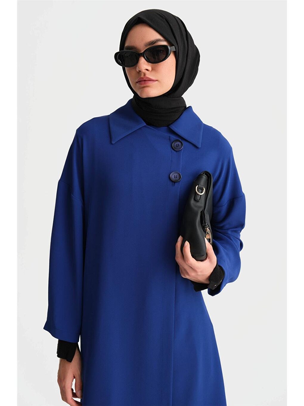 Mavi Yarım Astarlı Giy Çık 24K5605 Kobalt-2