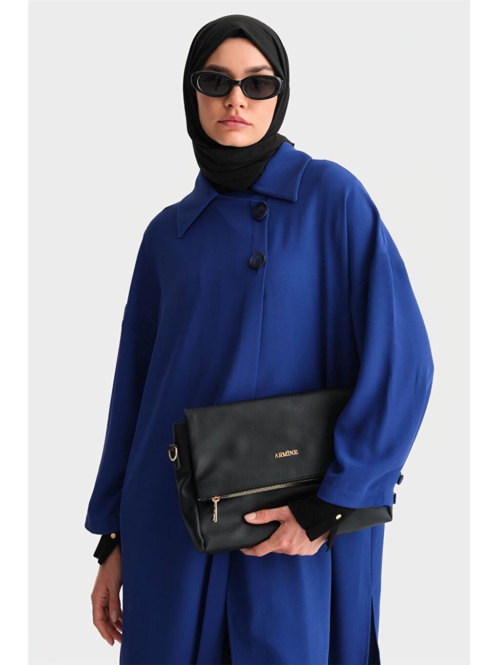 Mavi Yarım Astarlı Giy Çık 24K5605 Kobalt-3