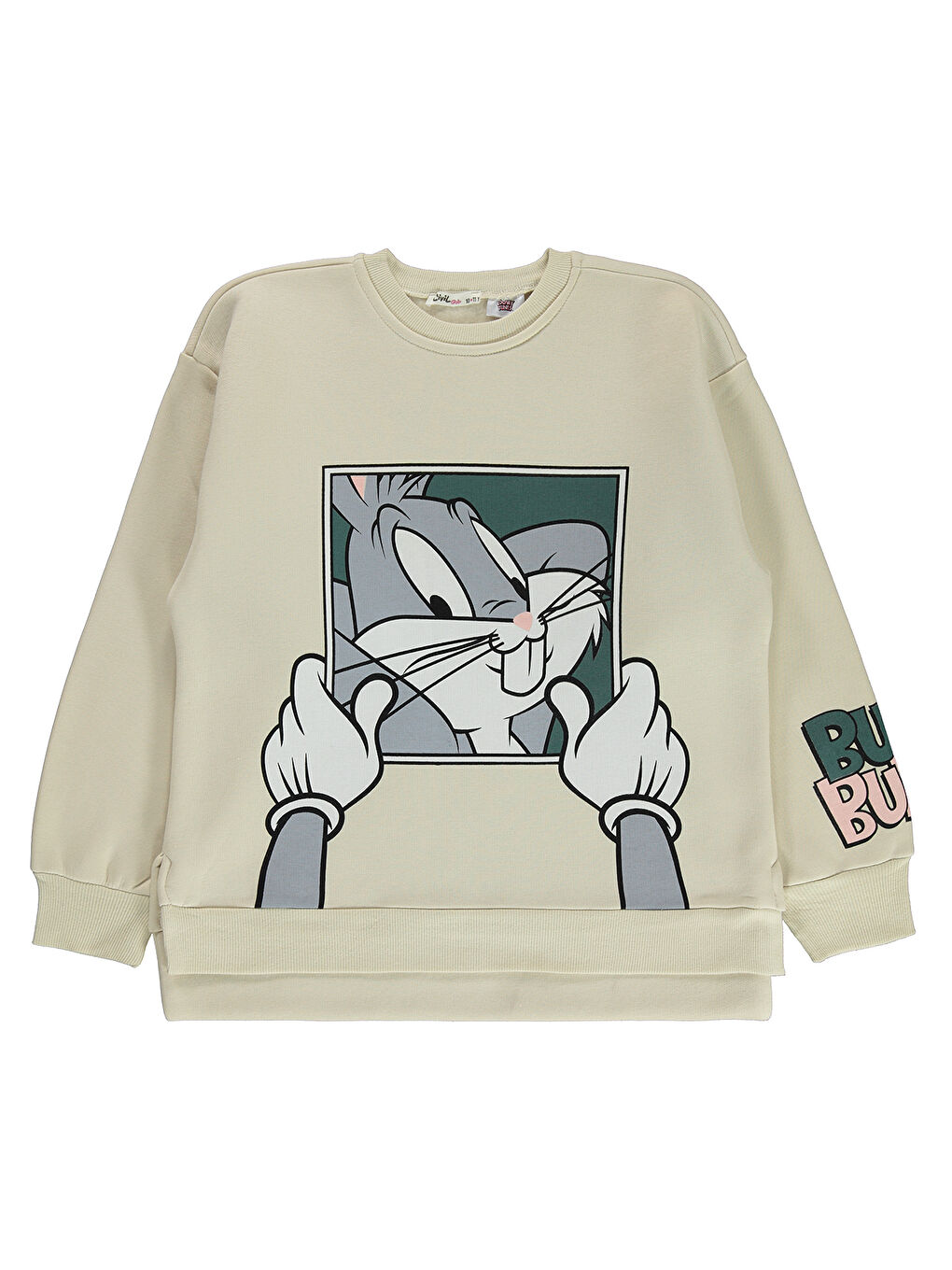 Civil Beyaz Bugs Bunny Kız Çocuk Sweatshirt 10-13 Yaş Tebeşir