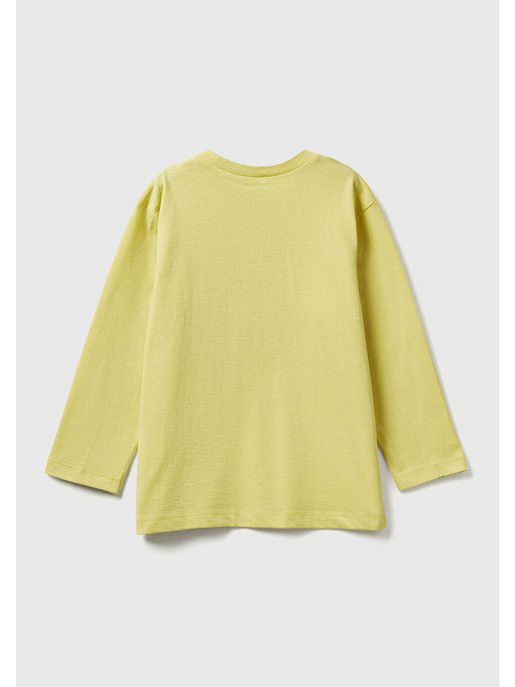 Sarı Erkek Çocuk Hardal Baskılı Relaxed Fit Jarse Uzun Kollu T-shirt-1