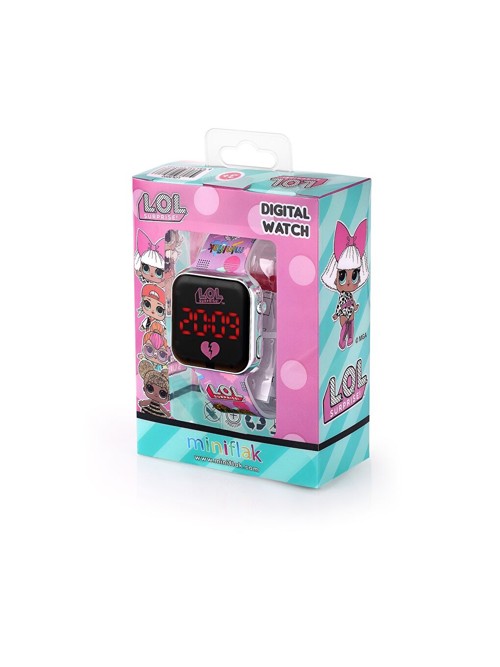 Mor LOL Surprise! Lisanslı LOL8002 Lila Square Led Çocuk Saati-2