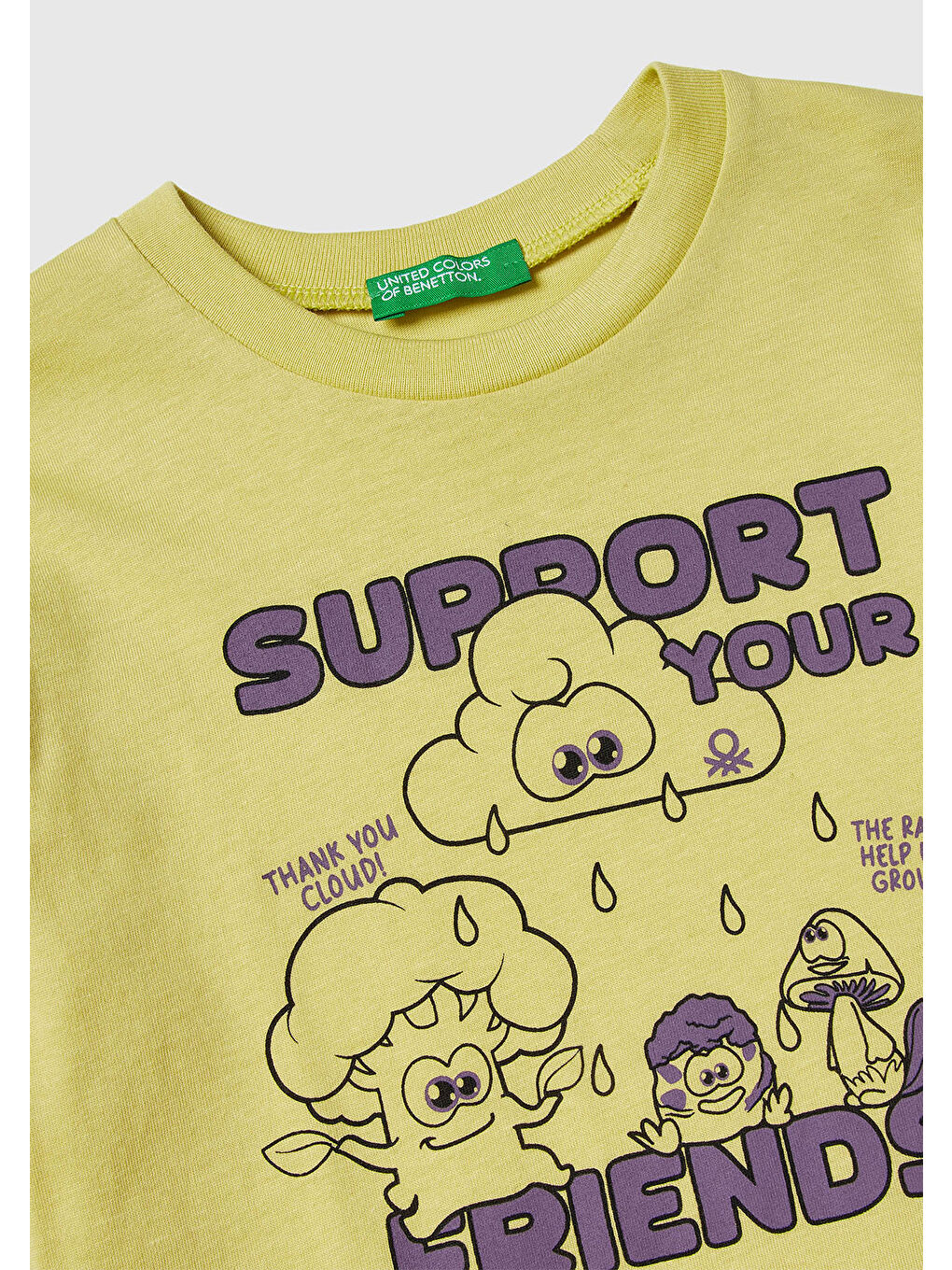 Sarı Erkek Çocuk Hardal Baskılı Relaxed Fit Jarse Uzun Kollu T-shirt-2