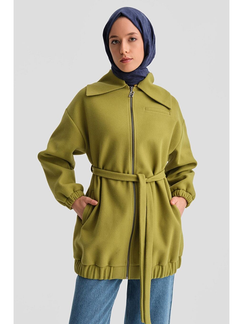 Bomber Ceket 24K5709 Yeşil-1