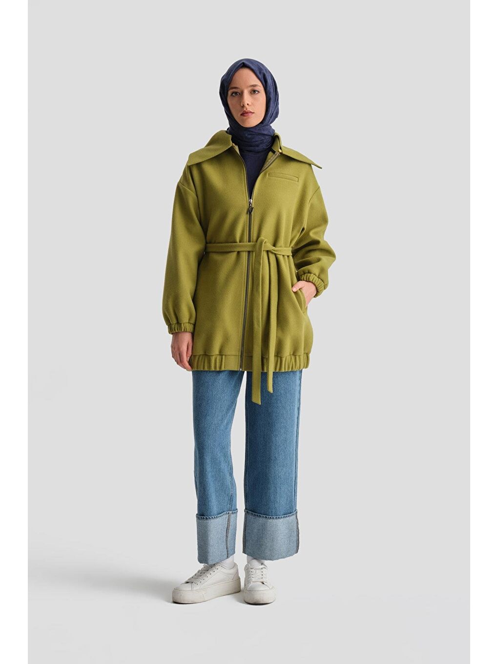 Bomber Ceket 24K5709 Yeşil-2