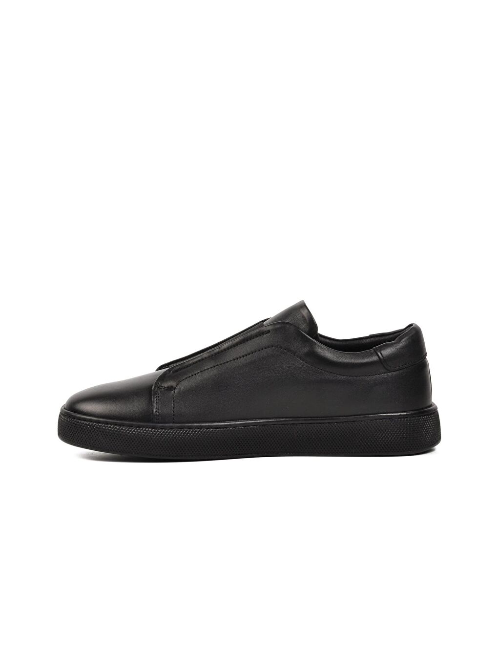 Ayakmod Siyah Hakiki Deri Erkek Slip-On Ayakkabı 274063 - 1