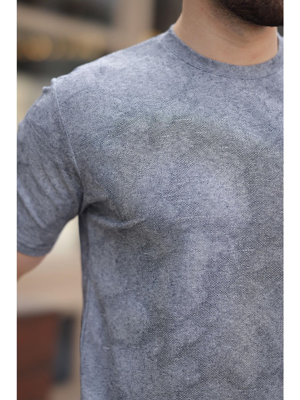 Lacivert Basic Erkek T-Shirt E7131-3