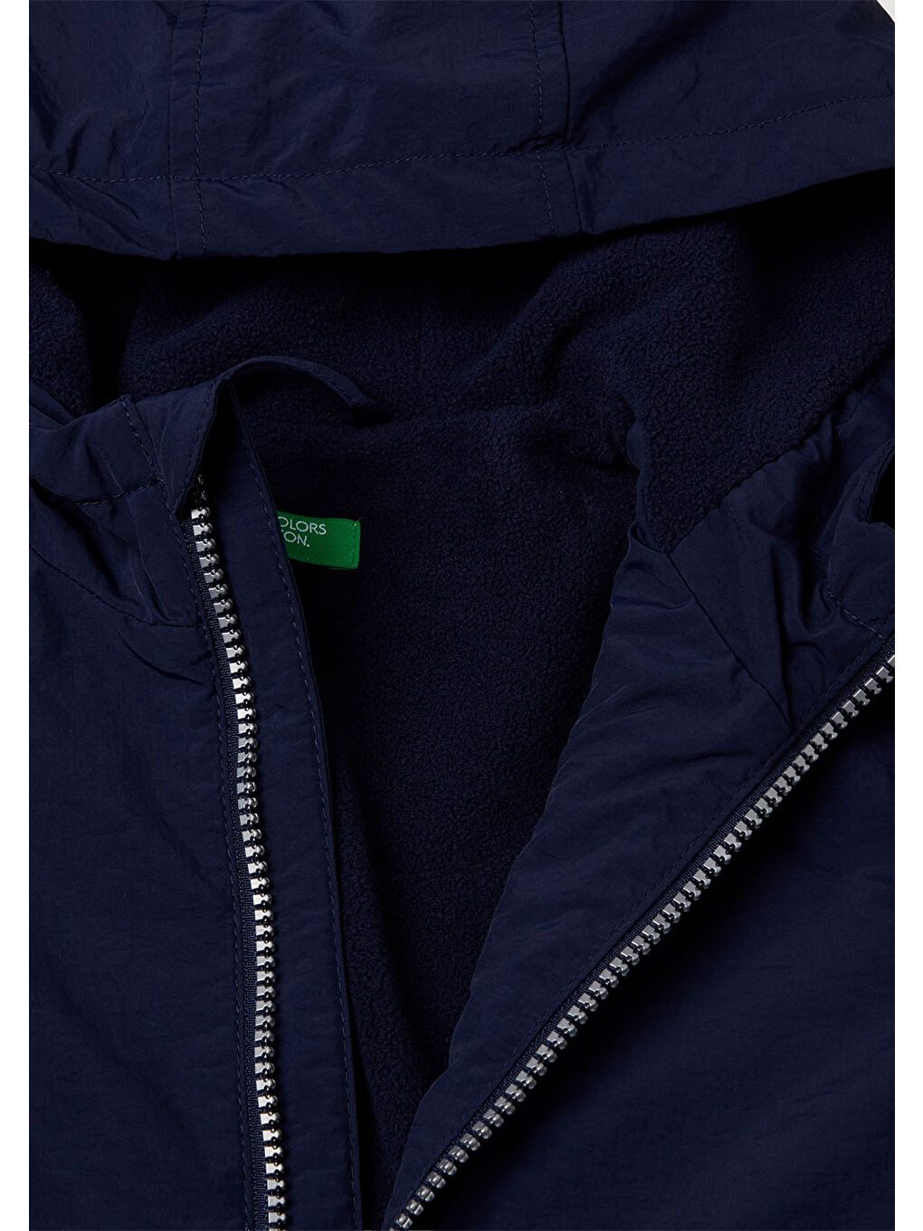 Erkek Çocuk Lacivert Fermuarlı Cepli Kapüşonlu Ceket-2