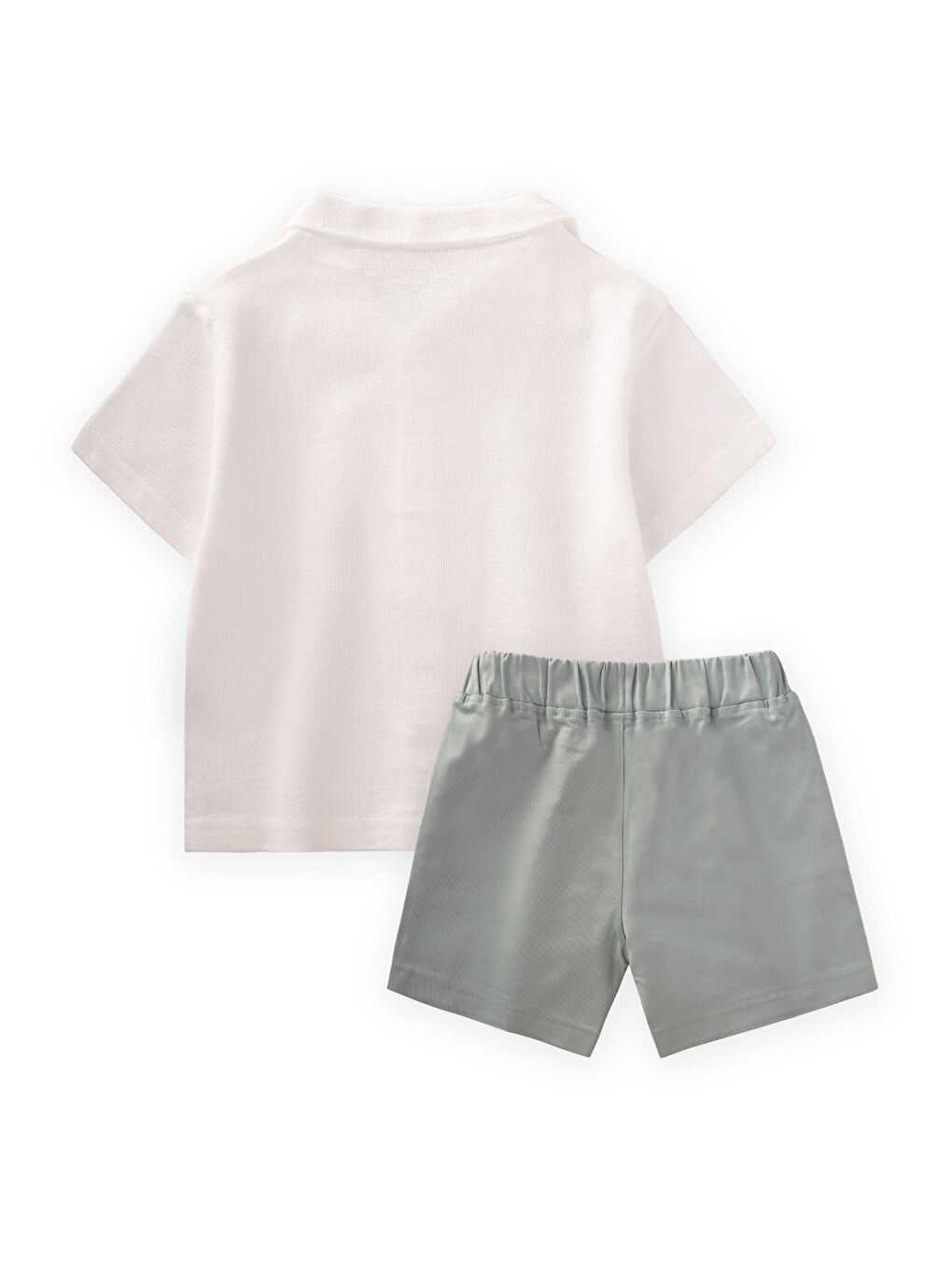 Hawai Şortlu Gömlekli Takım 1-9 Yaş Kırık Beyaz-1