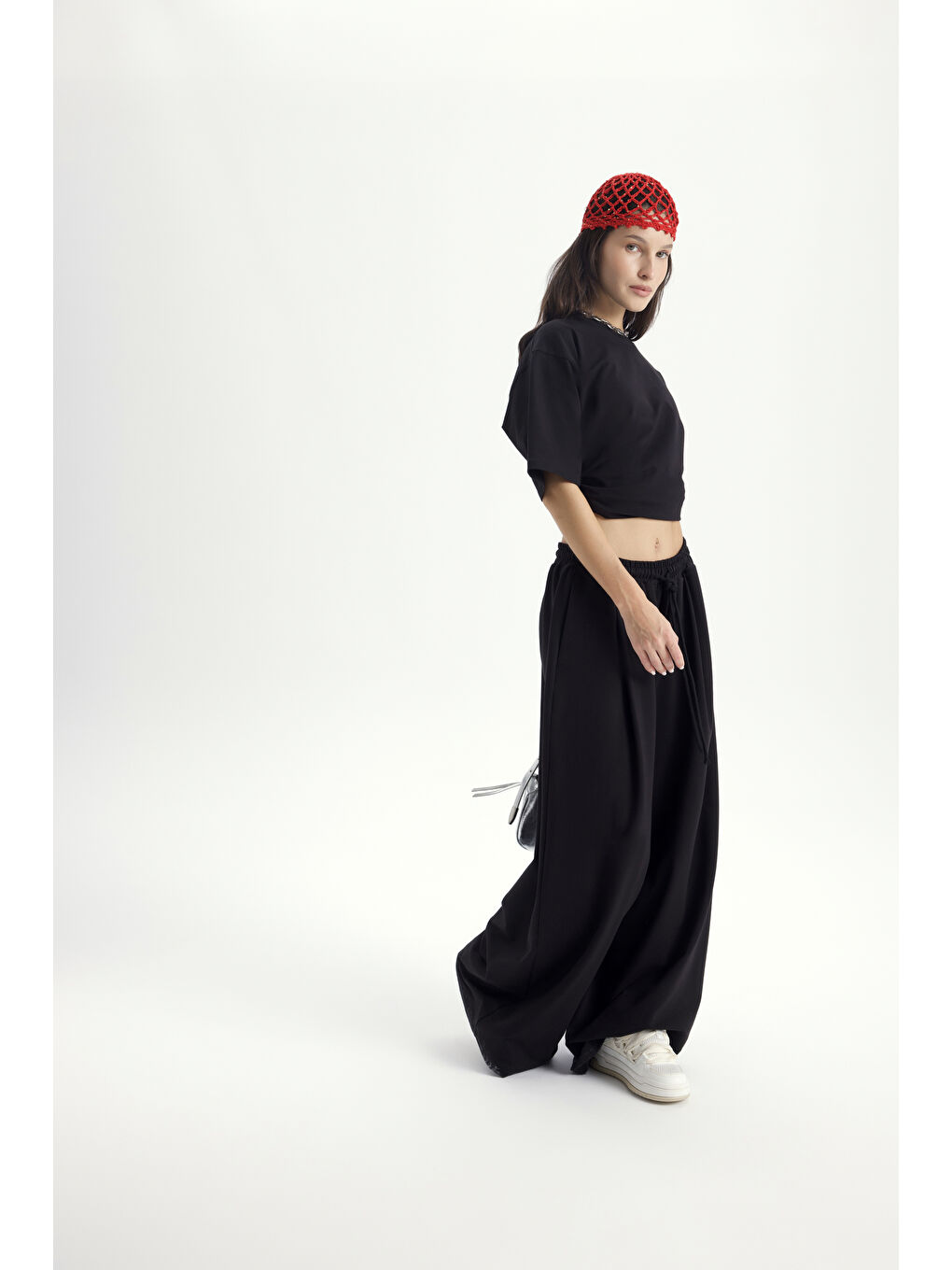 Bruges Oversize Siyah T-Shirt Eşofman Takım-2