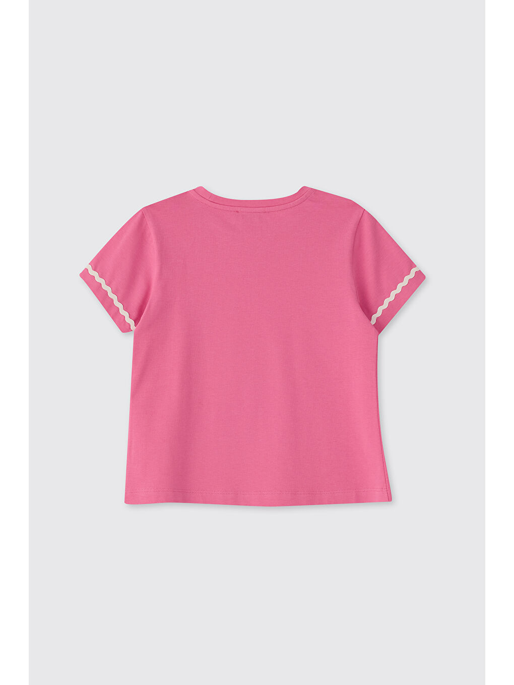 Kız Çocuk Kısa Kollu Pembe Tişört-3
