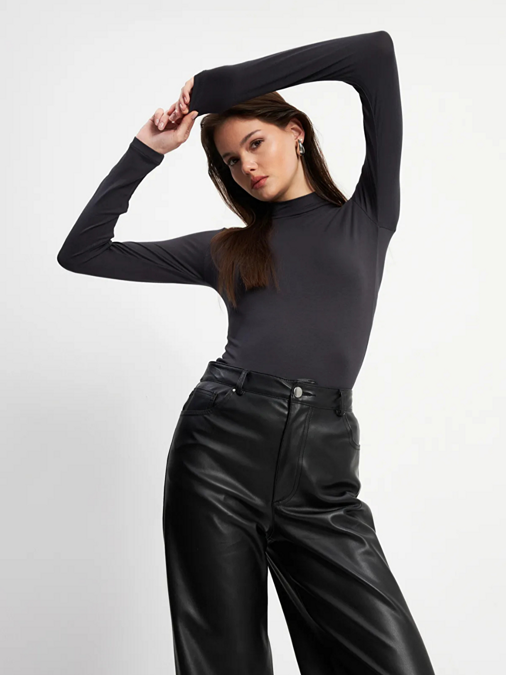 Kadın Antrasit Bluz-3