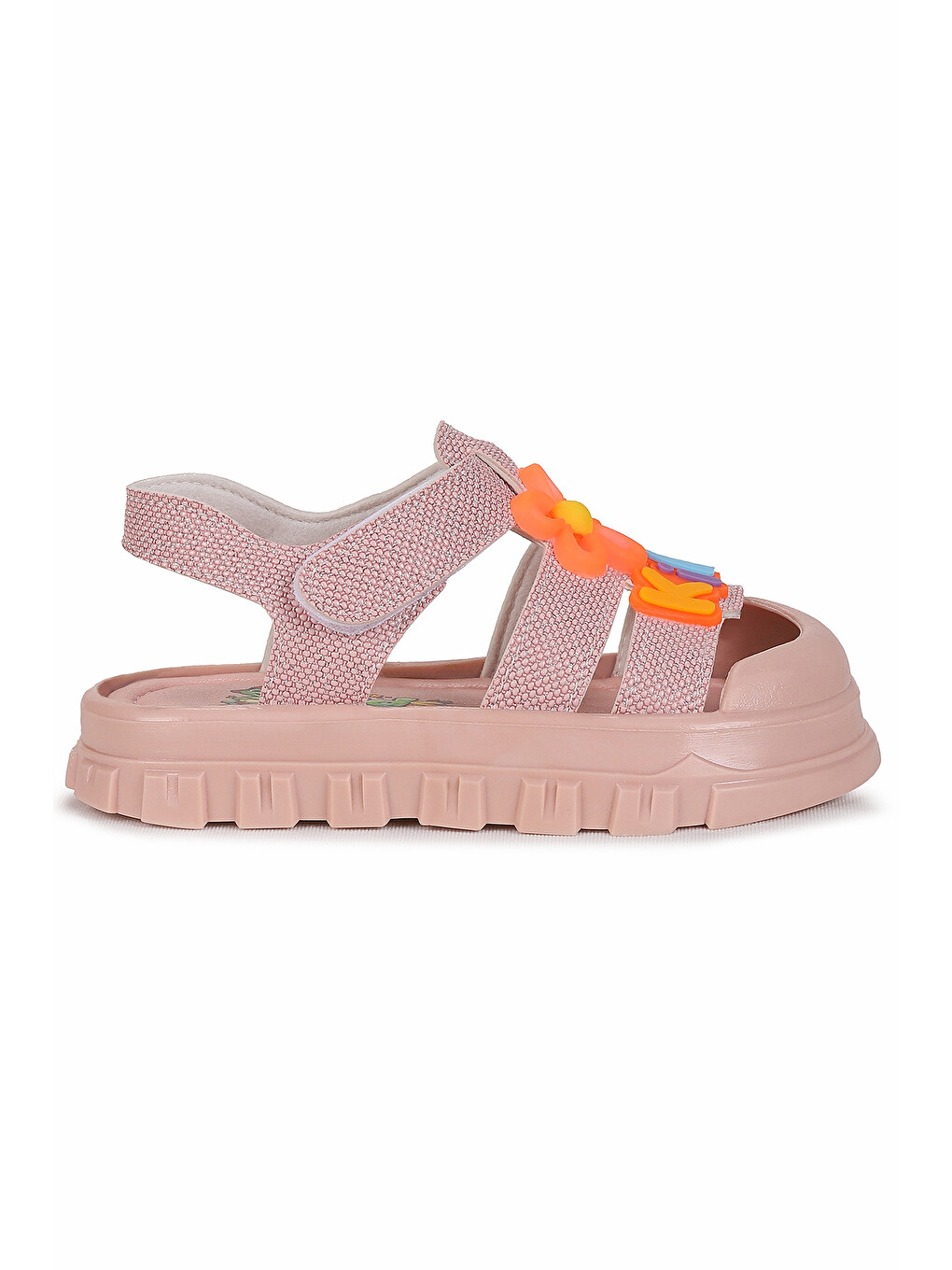 Pembe Jelly Simli Hafif Taban Kız Çocuk Sandalet-3