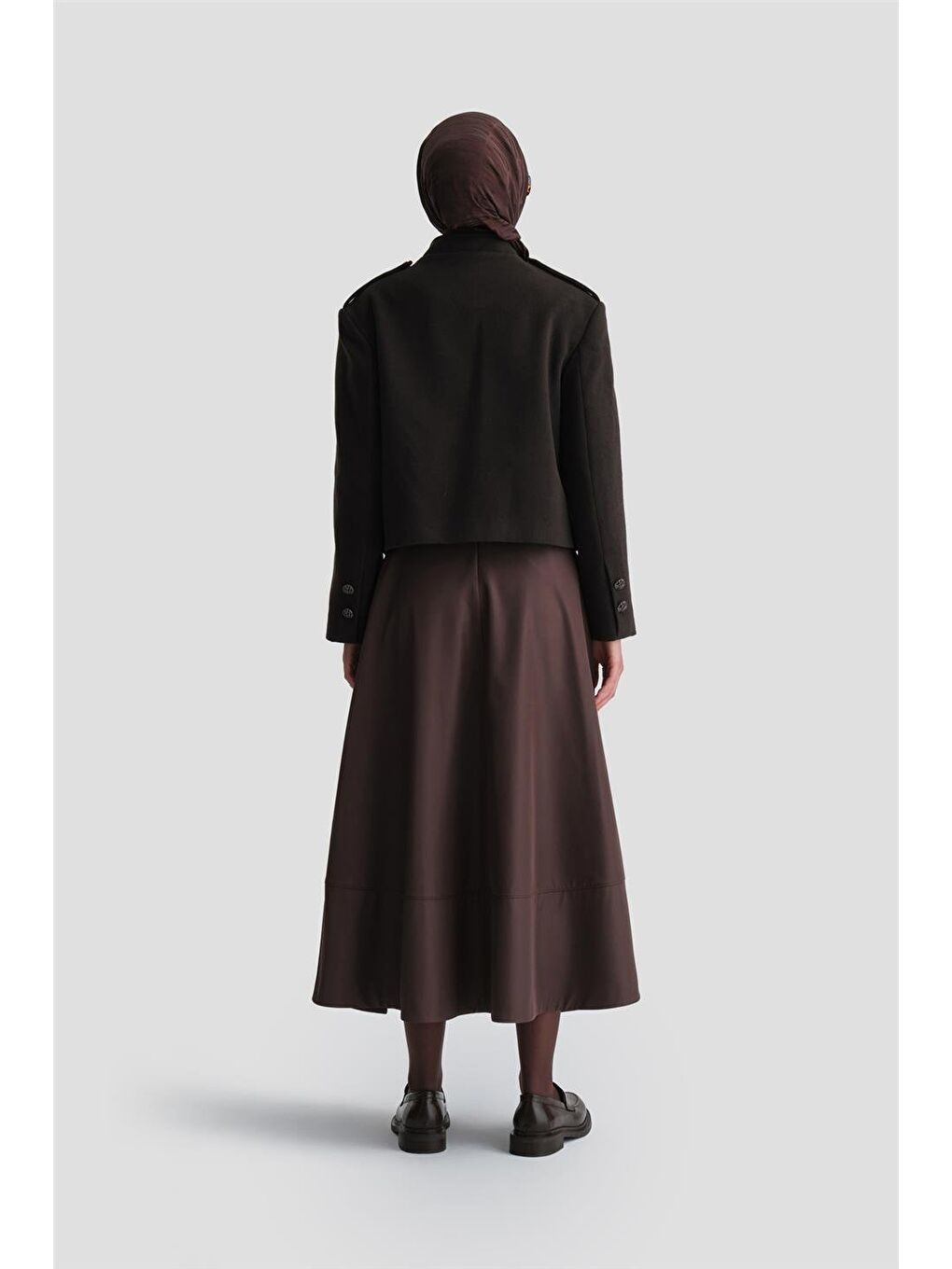 Apoletli Ceket 24K5713 Kahverengi-5