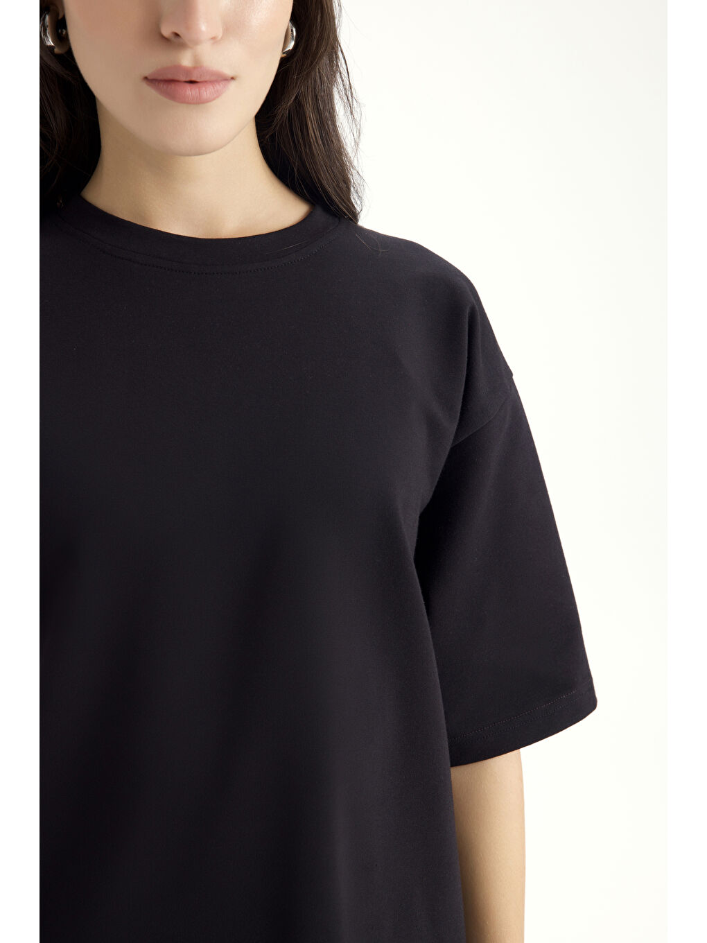 Bruges Oversize Siyah T-Shirt Eşofman Takım-6