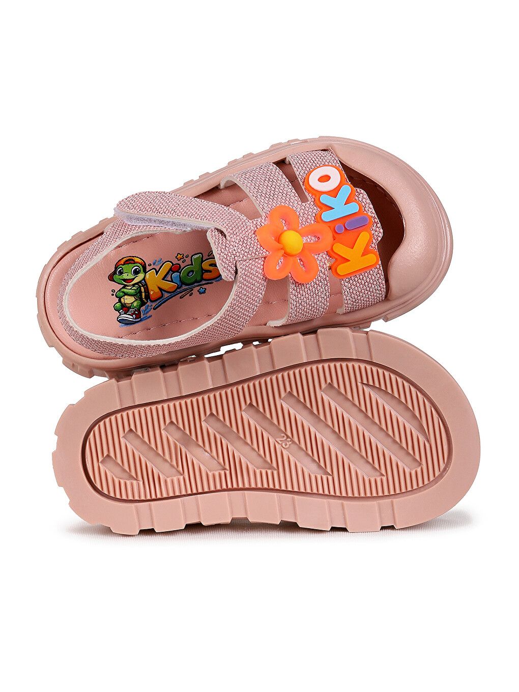 Pembe Jelly Simli Hafif Taban Kız Çocuk Sandalet-4