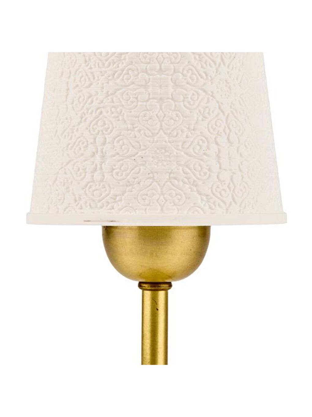 Ayaklı Abajur - Sarı / Beyaz - 24 cm-2