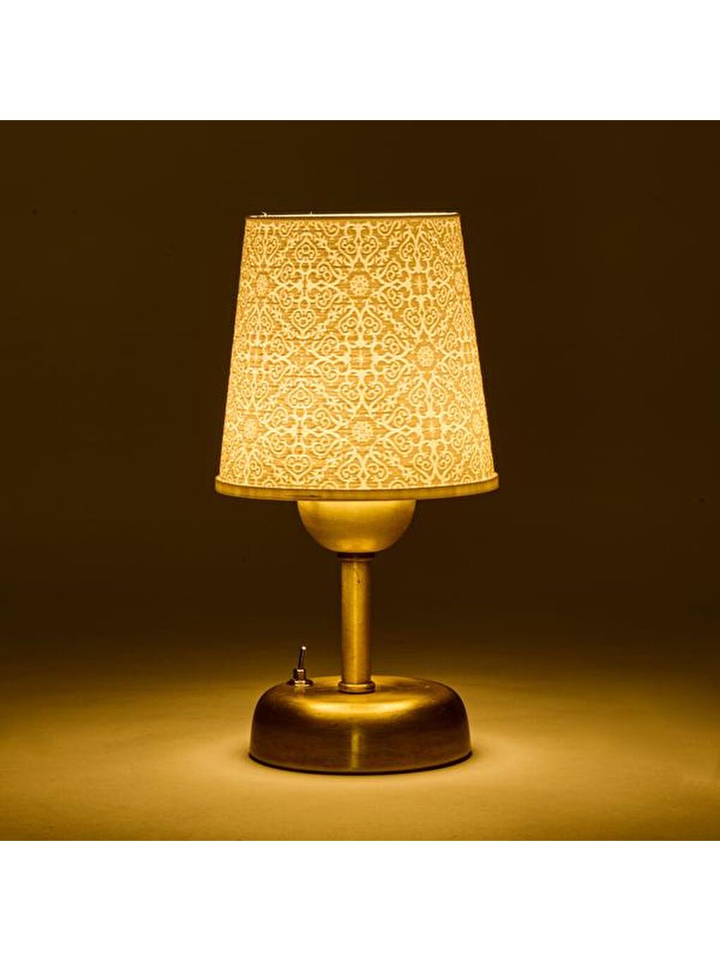 Ayaklı Abajur - Sarı / Beyaz - 24 cm-4