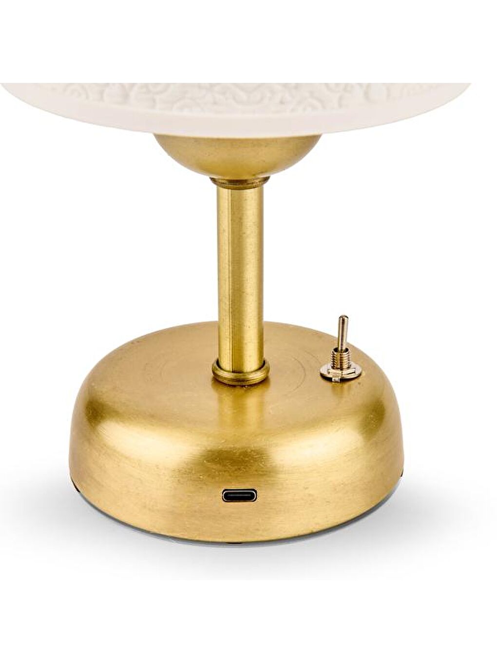 Ayaklı Abajur - Sarı / Beyaz - 24 cm-5