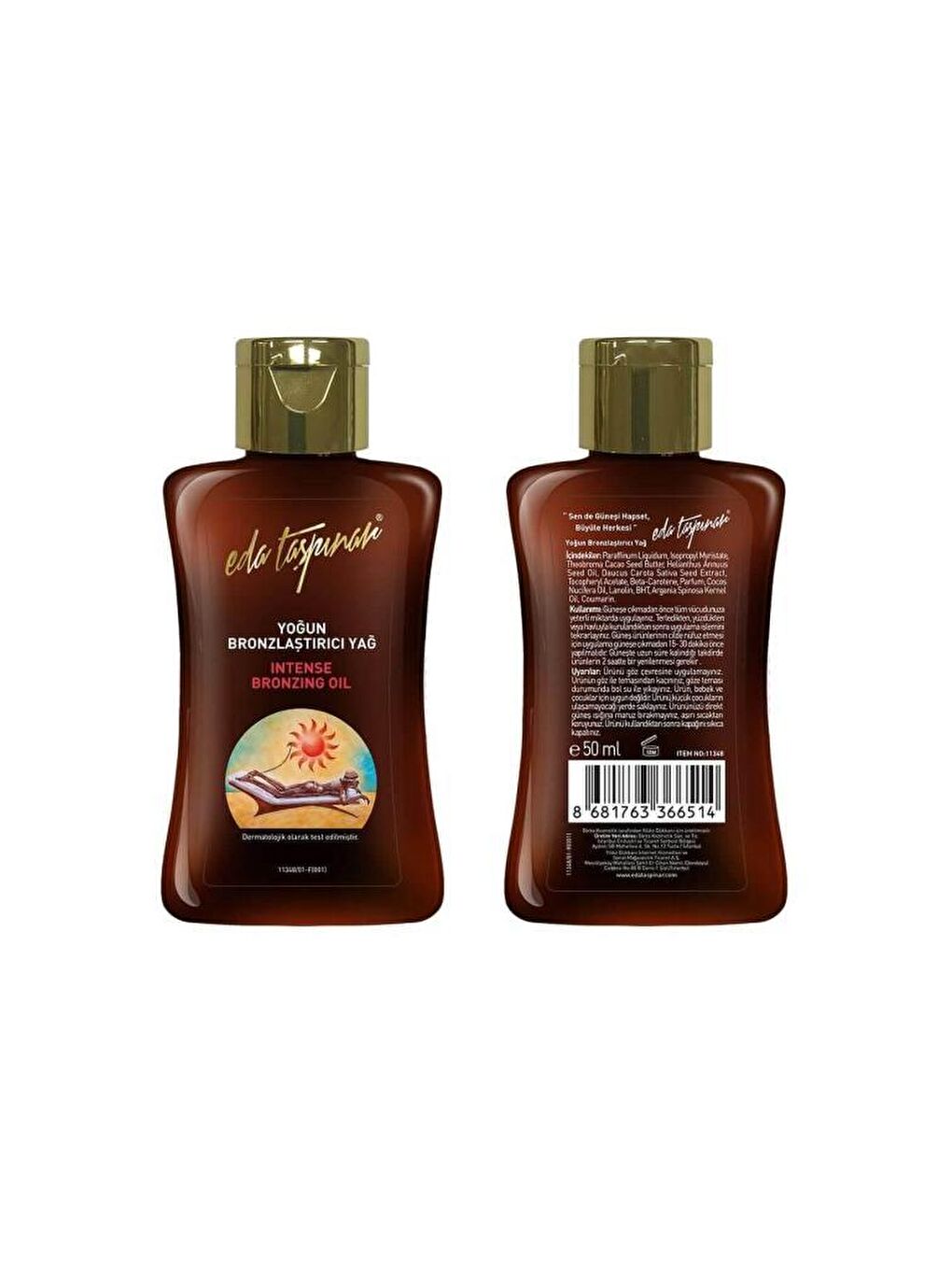 Eda Taşpınar Açık Bej Eda Taşpınar Yoğun Bronzlaştırıcı Yağ 50 ml