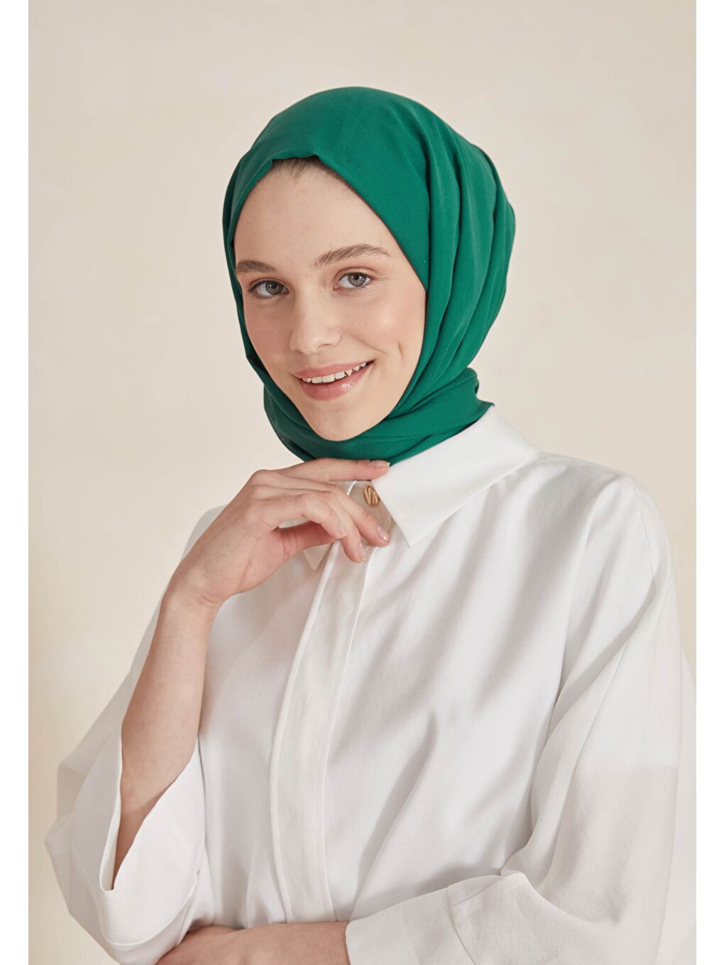 İnce Pamuk Vual Şal Orman Yeşili-1