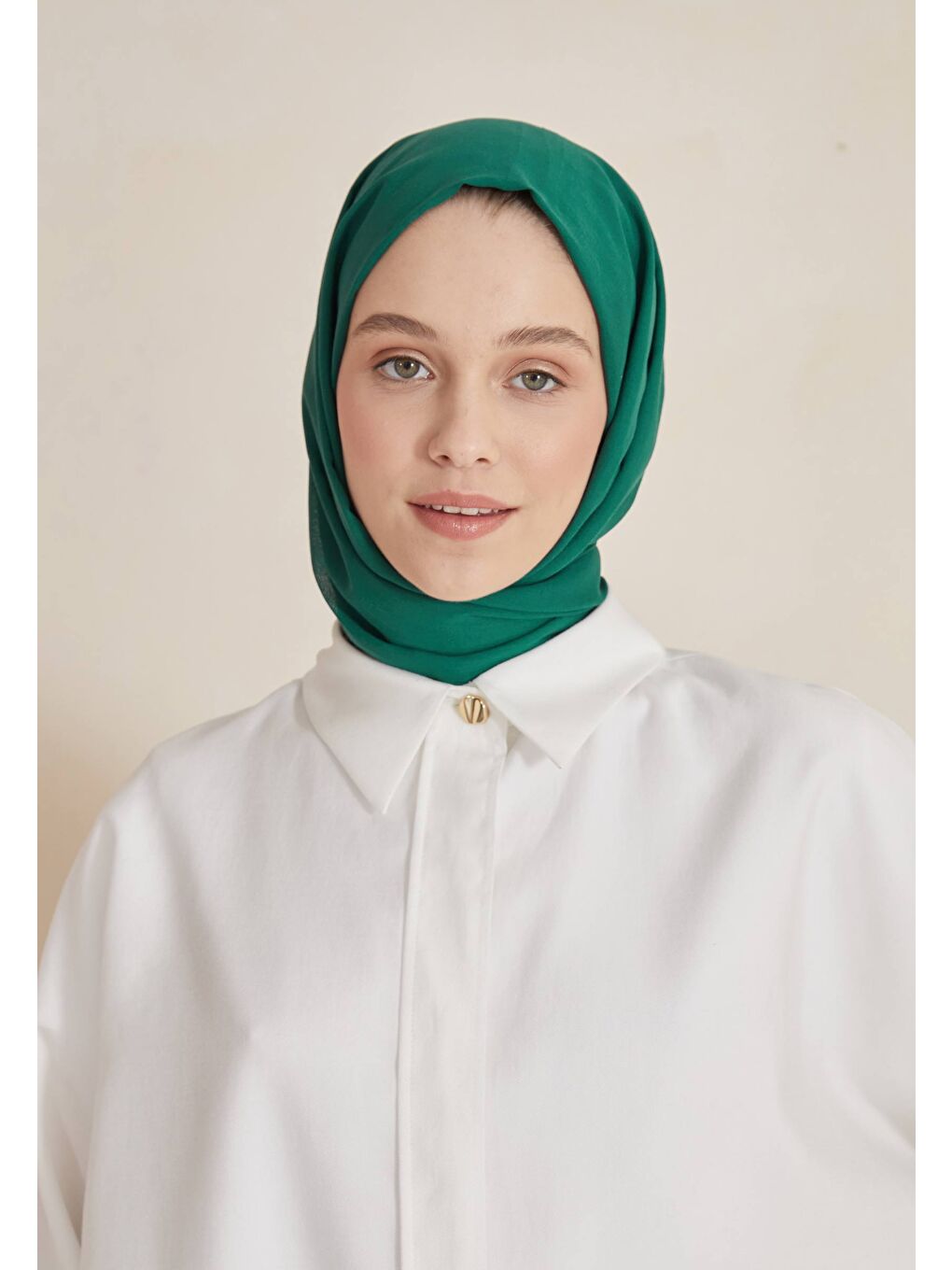 İnce Pamuk Vual Şal Orman Yeşili-2