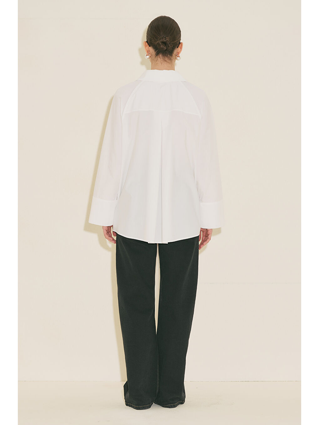 Mılo Kruvaze Kapama Gömlek Ekru-1