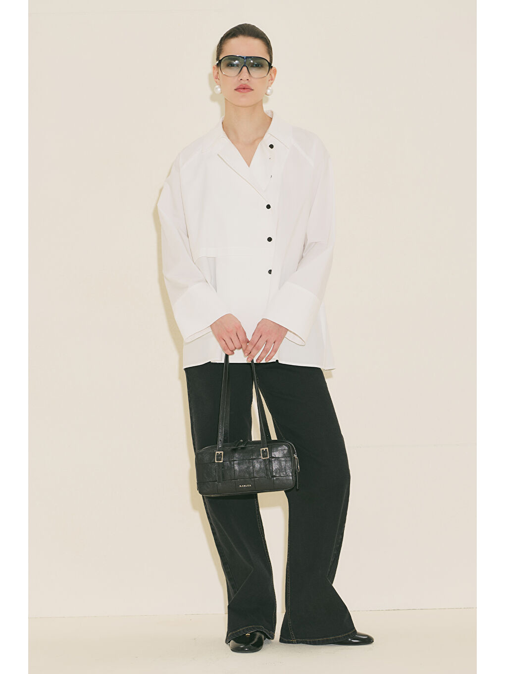 Mılo Kruvaze Kapama Gömlek Ekru-3