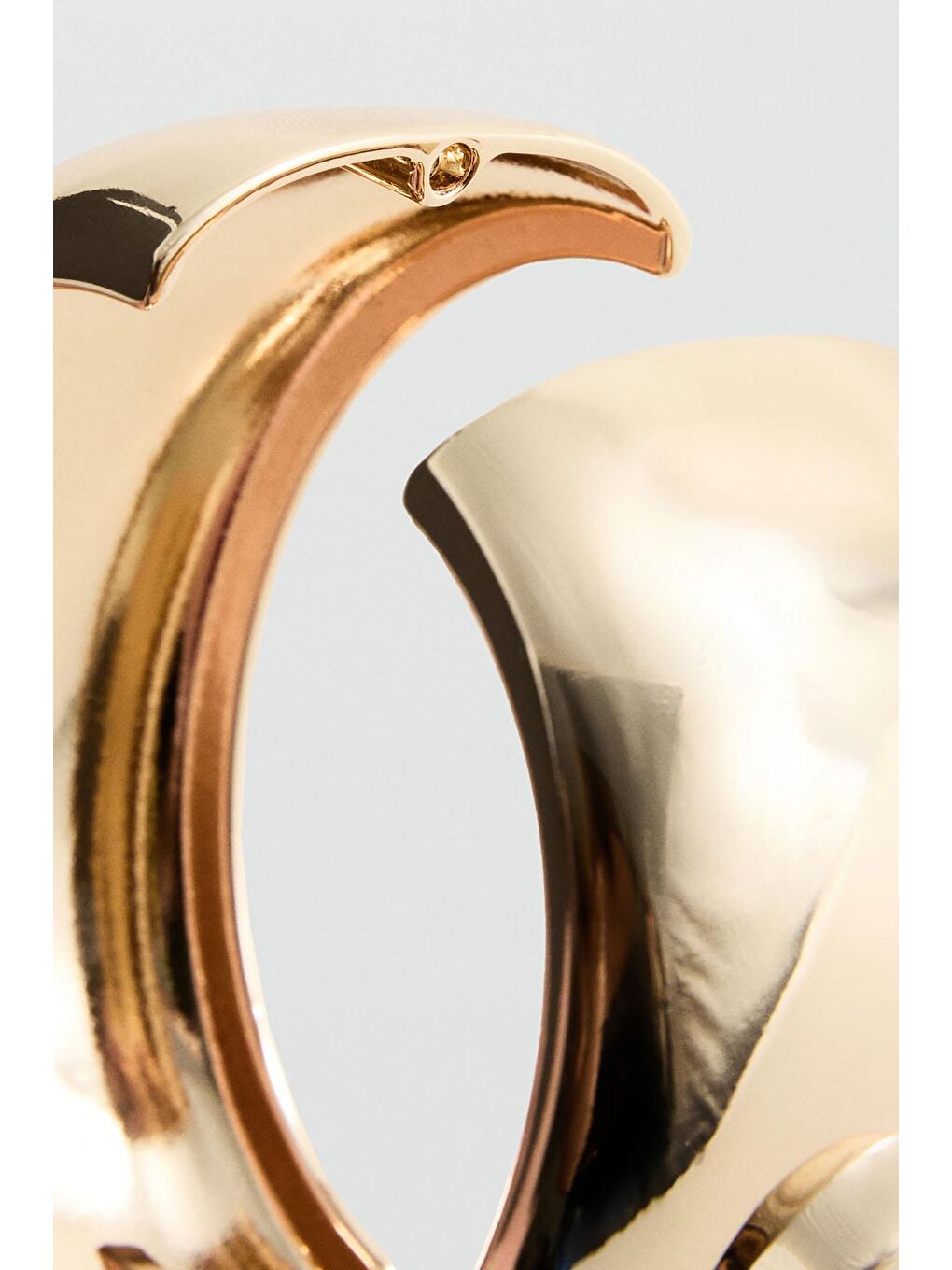 Sarı Brand İnci Detaylı Kalın Gold Cuff Bileklik-3