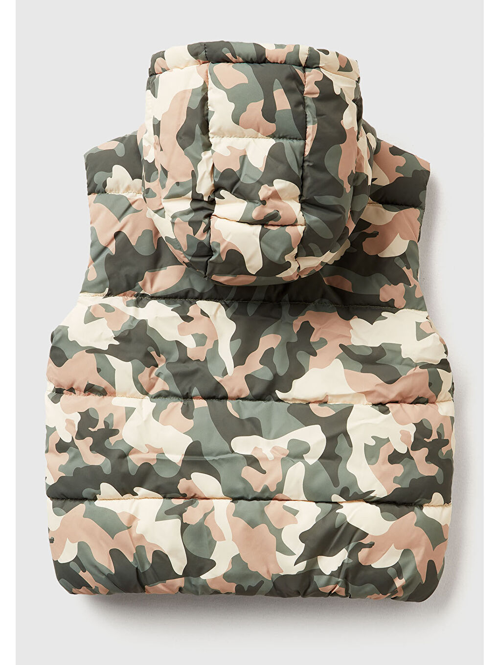 Karışık Erkek Çocuk Çok Renkli Tamamı Baskılı Logolu Fermuarlı Kapüşonlu Dolgulu Yelek-1