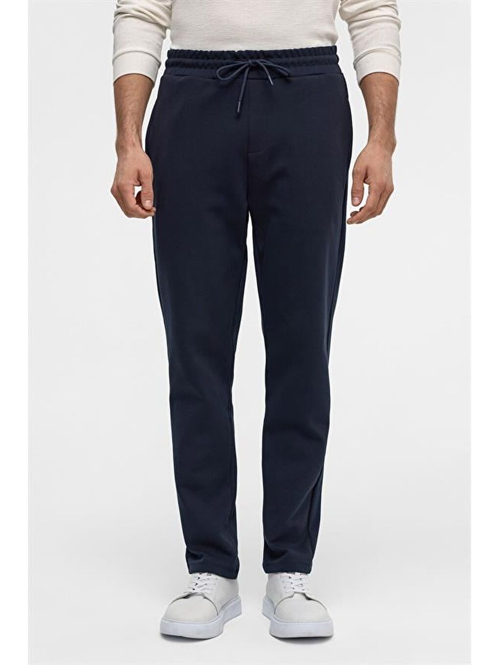 Lacivert Regular Düz Jogger Pantolon-1