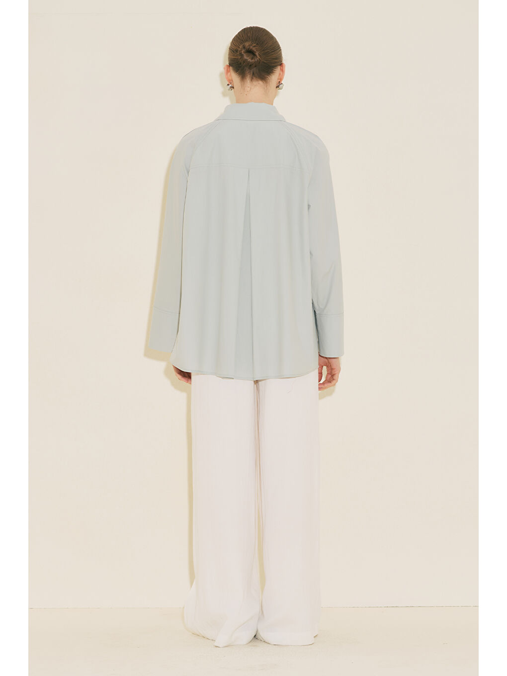 Mılo Kruvaze Kapama Gömlek Mavi-3