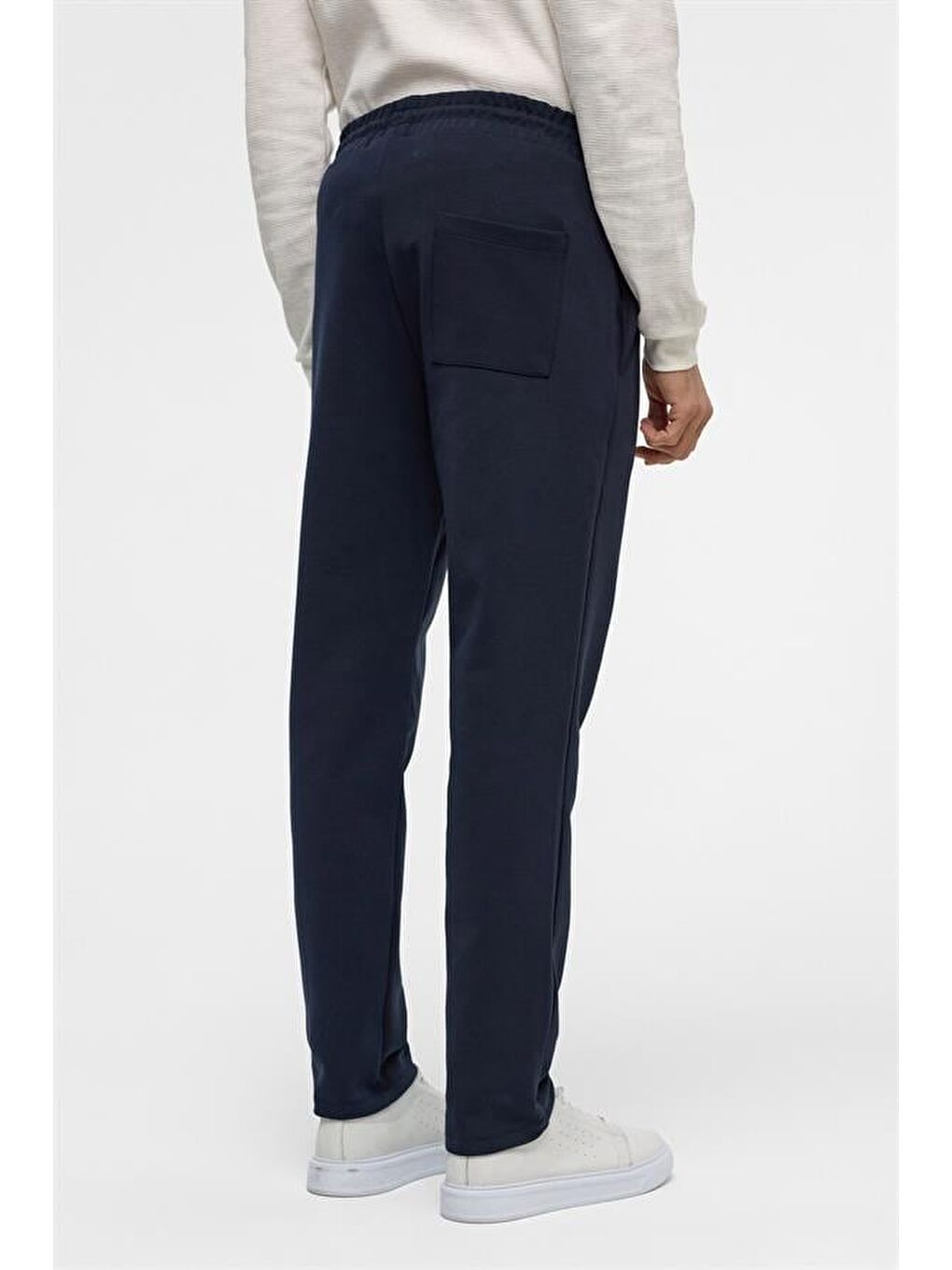 Lacivert Regular Düz Jogger Pantolon-4